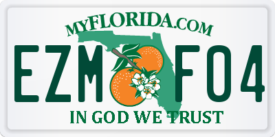 FL license plate EZMF04