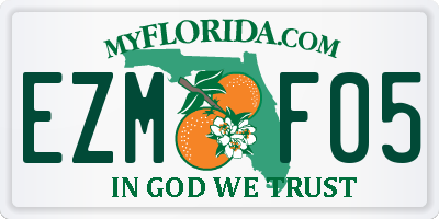 FL license plate EZMF05