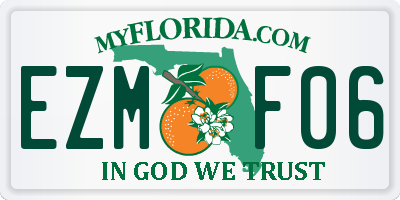 FL license plate EZMF06