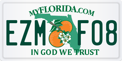 FL license plate EZMF08