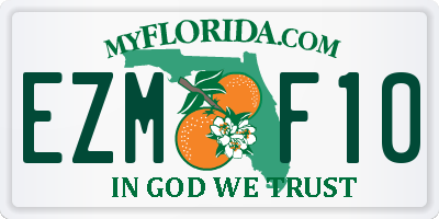 FL license plate EZMF10