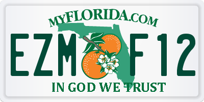 FL license plate EZMF12