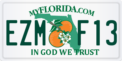 FL license plate EZMF13