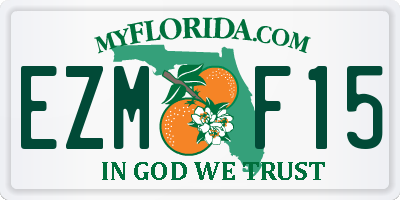 FL license plate EZMF15