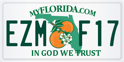 FL license plate EZMF17