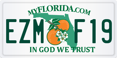 FL license plate EZMF19