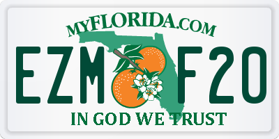 FL license plate EZMF20