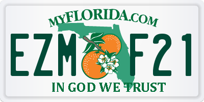 FL license plate EZMF21