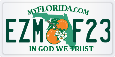 FL license plate EZMF23