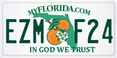 FL license plate EZMF24