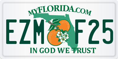 FL license plate EZMF25