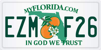 FL license plate EZMF26