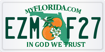 FL license plate EZMF27