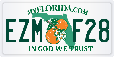 FL license plate EZMF28