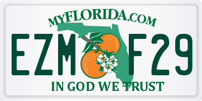 FL license plate EZMF29