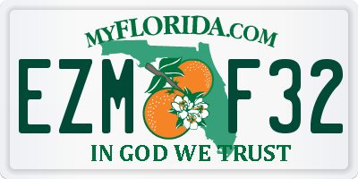 FL license plate EZMF32