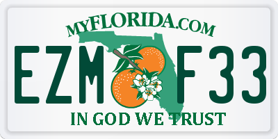 FL license plate EZMF33