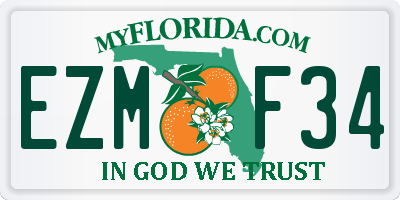 FL license plate EZMF34