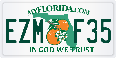 FL license plate EZMF35