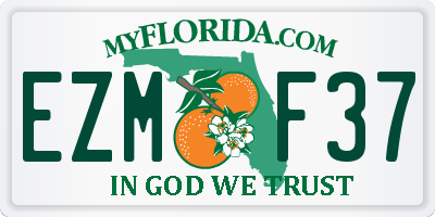 FL license plate EZMF37