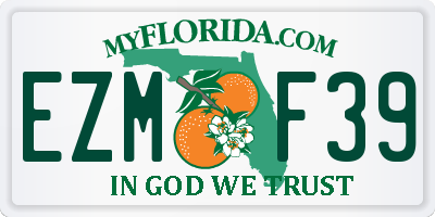 FL license plate EZMF39