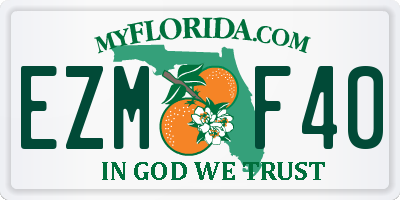 FL license plate EZMF40