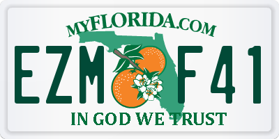 FL license plate EZMF41