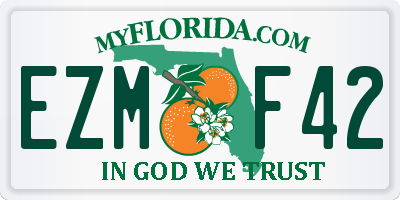 FL license plate EZMF42