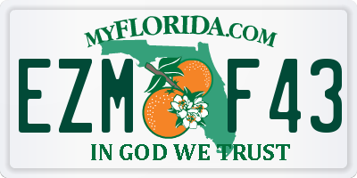 FL license plate EZMF43