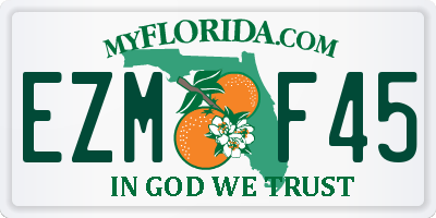 FL license plate EZMF45