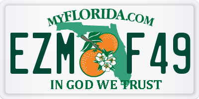 FL license plate EZMF49