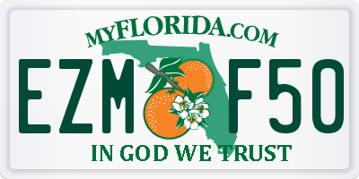 FL license plate EZMF50