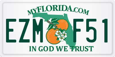 FL license plate EZMF51