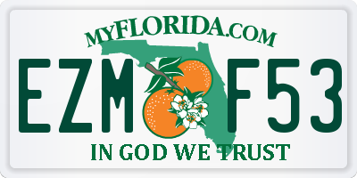 FL license plate EZMF53