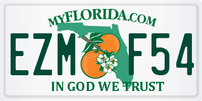 FL license plate EZMF54