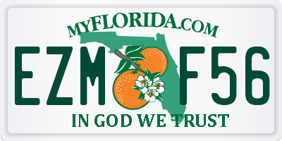 FL license plate EZMF56