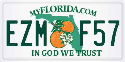 FL license plate EZMF57