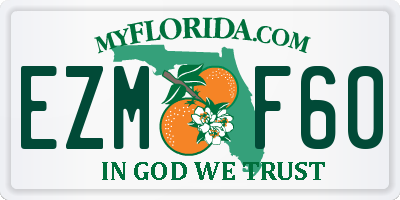 FL license plate EZMF60