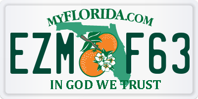 FL license plate EZMF63