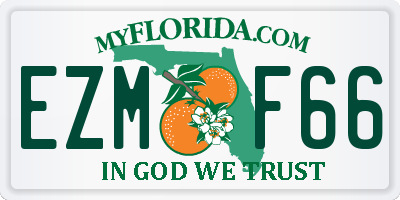 FL license plate EZMF66