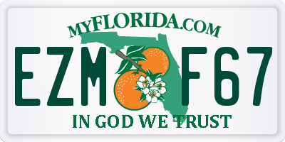 FL license plate EZMF67