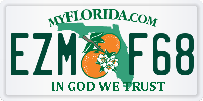 FL license plate EZMF68