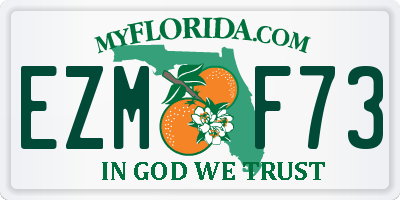 FL license plate EZMF73