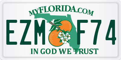 FL license plate EZMF74