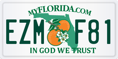 FL license plate EZMF81