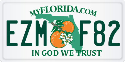 FL license plate EZMF82