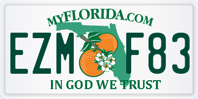 FL license plate EZMF83