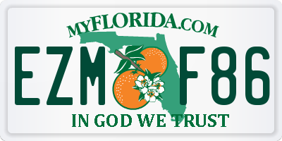 FL license plate EZMF86