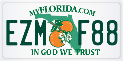 FL license plate EZMF88