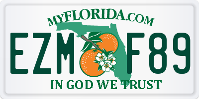 FL license plate EZMF89